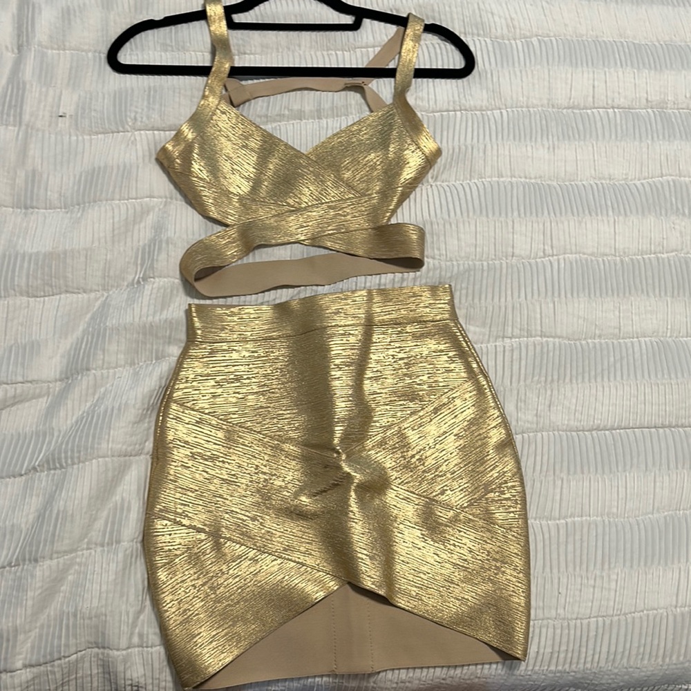 Gold dress